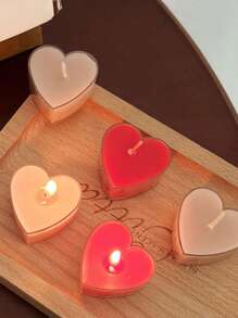 27/18/9 piezas/1 pieza Velas de té sin perfume con forma de corazón, cada una con un tiempo de quemado de hasta 3 horas, suministros para bodas, decoración interior, velas con forma de corazón románticas, adecuadas para cumpleaños, propuestas, amor, decoración del Día de San Valentín, decoración de habitaciones interiores
