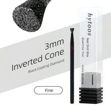 hytoos 黑钻指甲钻头 3/32 英寸角质层钻头，用于指甲钻去除死皮角质层，指甲工具 - 黑色 - 查看 13