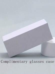 8pcs/1pc Teen Stylish Cute Glasses, Return To School Gifts Fashion Retro Glasses Square Glasses - Stylish Retro Design Gift Glasses Box - Multicolor - View 11