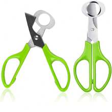 2 件装鹌鹑蛋切割剪刀厨房鸡蛋剪工具（绿色） - 綠色 - 查看 9