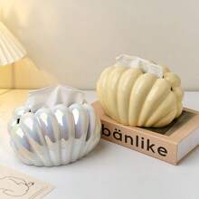 1pc Desktop High-End Velvet Shell Ceramic Tissue Box, New Simple Living Room Dining Table Ceramic Tissue Box Decor, Suitable For Bathroom, Living Room, Bedroom, Plush Texture Premium Tissue Box Money-Saving Guide, Home Decor Bedroom, Car Tissue, Wipes Container Travel, Ceramic Tissue Box, Tissue Box Square, Box For Tissue, Napkin Holder, Tissue Box Holder, Napkin Holder, Festival Family Gathering, Kitchen Dining Table DecorFor Home Kitchen Bedroom Living Room Dining Room, Home Decoration Accessories, Decorative Box,Women Wedding Gift,Summer Travel Holiday Festival Must-Have