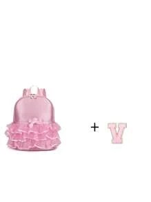 1pc Girls' Nylon Zipper A-Z 26 Letter Fashion Lace Dance Bag, Ballet Bag, Latin Dance Backpack, Suitable For Daily Use (Zipper Random) (DIY Letter Stickers) - Pink - View 16