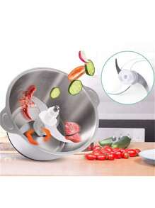 SOKANY SOKANY-7020 Meat Grinder Electric Drain Filling & Grated Vegetable Filling, 2L Large Capacity Meat Grinder, Double Layer Four-Bladed Blade