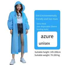 EVA Rain Coat, Reusable Thickened Rain Suit Set, Lightweight Anti-Downpour Adult Rain Poncho
