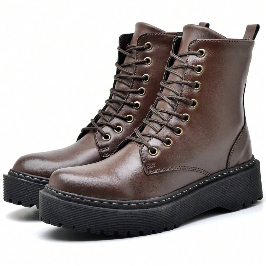 DUBUY 1105FG Women's Tractor-Mounted Combat Boot - 鏽棕色 - 查看 1