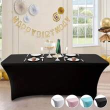 1pc Corner Milk Silk, Spandex Tablecloth Universal Stretch Tablecloth Suitable For Party Banquet Salon, Massage Bed Cover, Stretch Eyelash Extension Sheet, Suitable For Eyelash Bed Beauty Salon Massage Table Cover