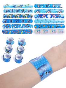 1/6/12 Piezas/Set Estilo aleatorio Pulsera/Brazalete de Juego de Dibujos Animados Papa Círculo Lindo Papa Decoración de Regalo (Algunas Partes Pueden Ser Aleatorias)