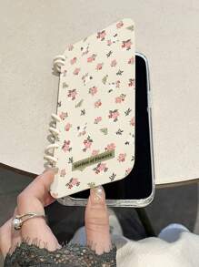 1 件书本风格手机壳适用于 16 PROMAX、11、12、13 PROMAX、14 PROMAX、15、Ditsy 花卉图案 + 白色环防水防震防摔防刮 - 彩色 - 查看 7