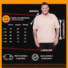 HenryShark Plus Size Polo Shirt Plain Cotton Premium Mesh All Occasions - Xám - Xem 3