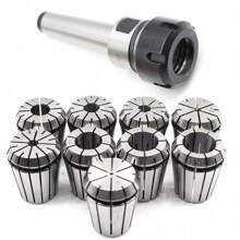 kangten MT3 M12 ER32 Collet Chuck Morse Taper Accrate + 9* Chuck ER32 Spring Collets Set - Silver - View 2