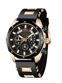 Relojes de moda para hombres, relojes deportivos de silicona, relojes de cuarzo con fecha, impermeables, relojes cronógrafo, regalos para hombres