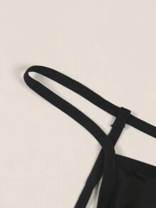 Ropa interior tipo tanga para hombres, fina, transpirable, con estampado de letras, con abertura y diseño sencillo