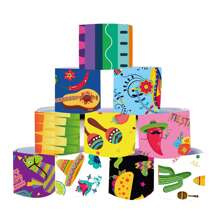 36 件狂欢节拍手镯散装腕带墨西哥主题按扣手镯墨西哥 5 月 5 日生日狂欢节派对礼品用品课堂奖品，12 种不同款式