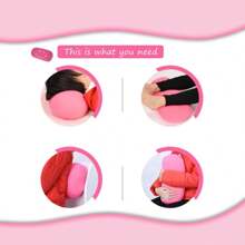 Mini cojín de respaldo con microperlas, almohada decorativa, viaje, hogar, sueño, soporte para el cuello, cojín de asiento cómodo para el hogar - Rosa - Ver 4