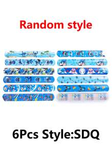 1/6/12 Piezas/Set Estilo aleatorio Pulsera/Brazalete de Juego de Dibujos Animados Papa Círculo Lindo Papa Decoración de Regalo (Algunas Partes Pueden Ser Aleatorias)