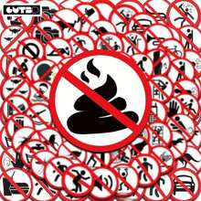 62pcs Funny Prohibitory Signs Sticker - Prank Humor Self Sticker Paper, Waterproof PVC, Matte Surface, Self Adhesive Sticker, Suitable For Diary, Laptop, Phone Case And DIY Project - - Multicolor - View 5