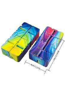 1/3pcs Colorful Infinite And Versatile Stress Relieving Cube, With Various Colorful Starry Sky Styles, Elements Of Starry Sky And Moonlight Forest, Novel Shapes, Fun Gameplay, Suitable For Relieving Restlessness And Leisure Entertainment - Multicolor - View 4