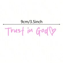 Bible Church Mirror Stickers - Trust In God, Faith Hope For Love, Self-Adhesive Shiny Appearance, Teacher Religious Gifts, "Trust In God" With Heart Graphics - Christian Church Decorations For Churches, Homes, Schools And Offices!