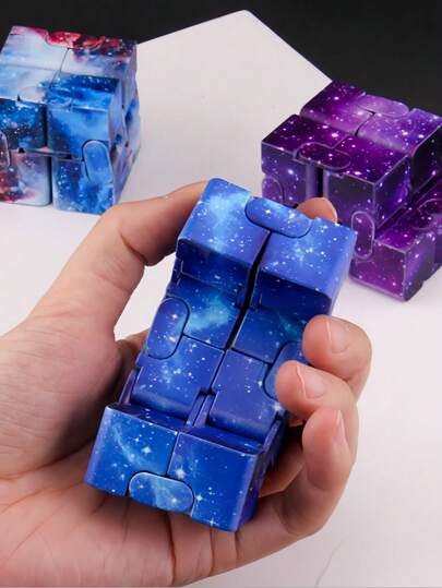 1/3pcs彩色无限多功能减压魔方，拥有多种多彩星空风格，包含星空、月光森林元素，造型新颖，玩法有趣，适合缓解烦躁、休闲娱乐