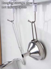 1pc Small Funnels,Large Funnel,Stainless Steel Mini Metal Food Funnel,Wide Mouth Kitchen Funnel,Long Handle Funnel,Perfume Packaging Funnel,Metal Oil Liquid Funnels,Stainless Steel Kitchen Funnel,With Handle Cooking Funnel,Oil Funnel,Kitchen Funnel,Kitchen Gadgets,It Can Transfer Canned Edible Oil - Silver - View 6