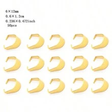 50 piezas Argollas divididas de acero inoxidable, Suministros para hacer joyería para collares, pulseras, manualidades - hebilla de semilla de melón - Ver 8