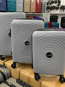 Luxury Business Travel Luggage With Silent Multidirectional Wheels - Grey - View 2