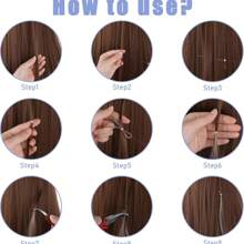 接发工具套件 200/500 件微型环珠 1 接发钳 2 钩针拉动，假发安装套件，发型工具配件（黑色、金色和棕色珠子） - 彩色 - 查看 5