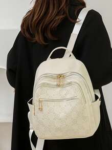 Fashionable Women Large Capacity Laptop Backpack, Streetwear Travel Bag For Students