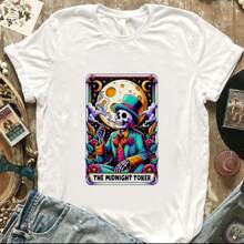 T-Shirt Top Short Sleeved Cartoon Printed T-Shirt