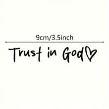 Bible Church Mirror Stickers - Trust In God, Faith Hope For Love, Self-Adhesive Shiny Appearance, Teacher Religious Gifts, "Trust In God" With Heart Graphics - Christian Church Decorations For Churches, Homes, Schools And Offices!