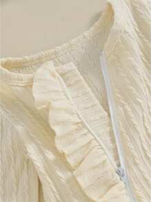 Newborn Baby Boy Girl Fall Winter Clothes Long Sleeve Fish Print Zipper Jumpsuit Romper One Piece Outfit 0-12M