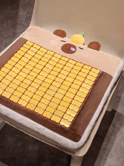 Cojín Acolchonado De Capibara Con Bambú, Cojín Transpirable, Cojín Fresco, Cojin Ergonomico Aliviar Dolor Cadera Y Ciático Para Oficina, Cojin Ortopedico, Comodo Asiento Ergonomico