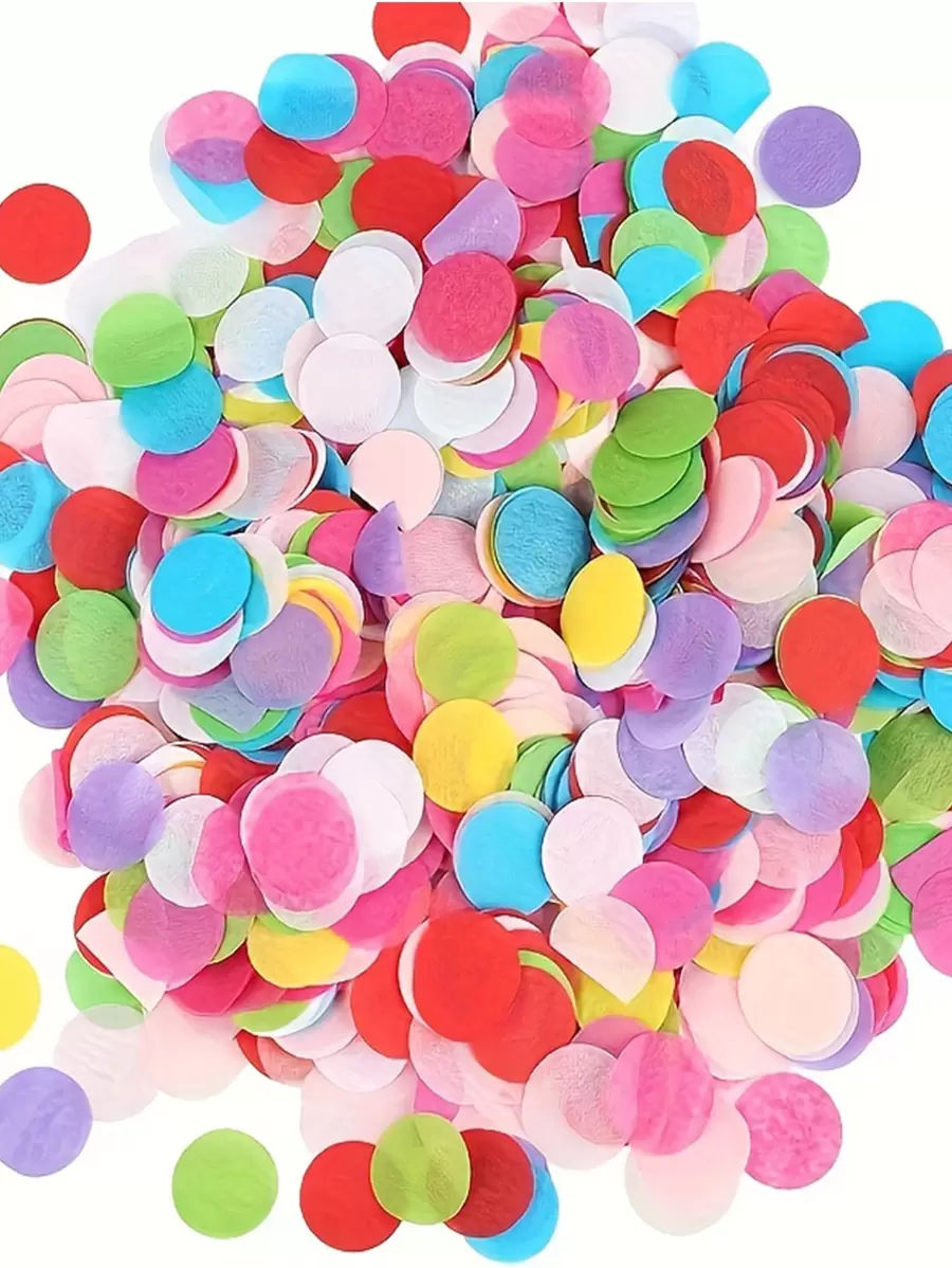 1500/3000pcs Round Confetti, Multicolor Mix, Bright Multicolor Round Tissue Confetti, Paper Decorations, Suitable For Weddings, Birthdays, Celebrations - For Indoor/Outdoor Use, Table Decorations And Party Favors, Birthday Party Supplies, Proposal, Easter, Thanksgiving Decorations, Bachelor Party, Theme Party, Retirement Party, Housewarming Party, Graduation Party, Mother's Day And Father's Day Decorations