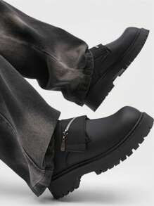 Chaussures de soirée pour hommes à bout rond rétro avec semelle épaisse, chaussures habillées de style britannique à lacets pour hommes, pour les fêtes et les mariages, chaussures  décontractées à la mode