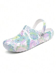 CIVHOM Women's Tie-Dye Clogs, Slip On Round Toe Lightweight Platform Casual Garden Shoes, Summer Comfy Beach Slides