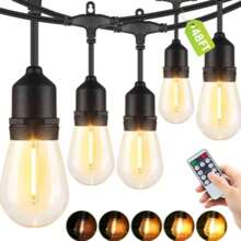 Guirnalda De 10 Focos Vintage Tira Luces Led Bombillas 100 Leds - Negro - Ver 2