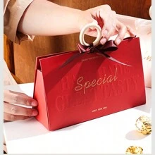 1 件便携式礼品盒包装盒适用于婚礼伴娘，INS 风格空盒，适用于礼物、零食和送给朋友和家人的礼物