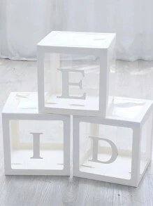 开斋节装饰气球盒 3 件套，透明气球盒，开斋节气球块，开斋节气球块，开斋节装饰品