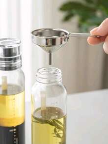 1pc Small Funnels,Large Funnel,Stainless Steel Mini Metal Food Funnel,Wide Mouth Kitchen Funnel,Long Handle Funnel,Perfume Packaging Funnel,Metal Oil Liquid Funnels,Stainless Steel Kitchen Funnel,With Handle Cooking Funnel,Oil Funnel,Kitchen Funnel,Kitchen Gadgets,It Can Transfer Canned Edible Oil - Silver - View 5