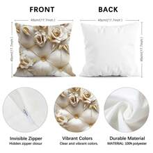 4 Stücke Kissen Bezug Set im Bohemian Stil mit Blumen Muster