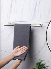 1 件免钻壁挂式毛巾杆、浴室毛巾架、浴室悬挂收纳架 - 彩色 - 查看 8