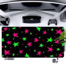 1pc Colorful Star Mouse Pad Aesthetics Art Desk Mat Rubber Base With Stitched Edge Non-Slip Desk Accessories XL Mousepad For Office Home As Gifts For Men Women Friends Birthdays,Valentine's Day - Multicolor - View 16