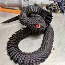 全新 4D 打印蛇模型、动物模型玩具、恶作剧玩具、家居装饰、生日/节日/圣诞节/新年礼物、礼品 - 彩色 - 查看 13