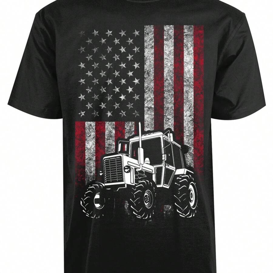 Flag Tractor New 's Shirt Liberal Labor Super Hero Classic Gift Tee