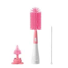 3 In 1 Penguin Silicone Bottle Brush Set Stand Hidden Type With Nipple & Straw Brush Bottles Cups Vacuum Flask - 4in1Blue - View 11