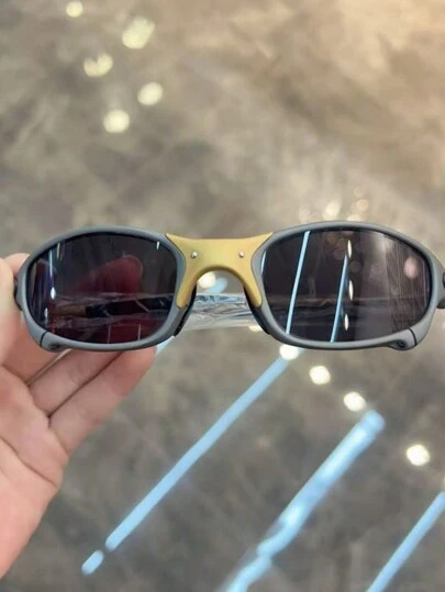 Óculos de Sol JUL 24k Metal Ferro Pinada Masculino Lente Polarizada Várias Cores
