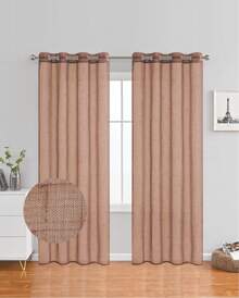 CORTINAS VELO TRANSPARENTE - CAFE CLARO - Ver 1