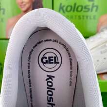 Tenis Kolosh Original Feminino Calce Fácil Confortável Trabalho Dia a Dia Casual Anatomico Ziper - Branco - Visão 4