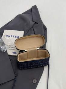 1pc Women's Fashion Square Handbag, Elegant Crossbody Phone Bag, Black - Black - View 8