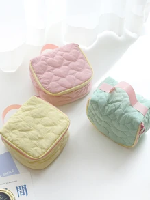 Girly Hearts Bursting! Heart Quilted Diamond-Shaped Cosmetic Bag, Pink, Purple, Green And Yellow Dreamy Four Colors, Small And Portable, Can Hold Your Beauty Tricks! Makeup Bag Travel School Supplies Travel Essentials Make Up Bag Holiday Essentials Makeup Bags Makeup Pouch Makeup Organizer Holiday Winter Leopard Print Sausage Dog Women Gifts For Women